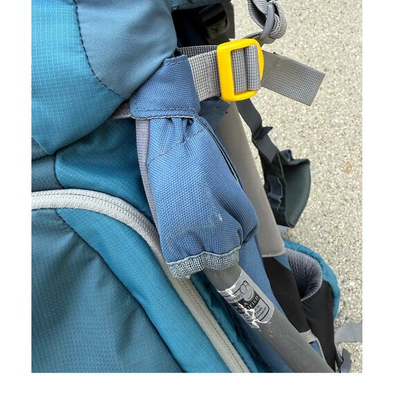 Deuter Kid Comfort 2 Aqua Blue Framed Child Carry Backpack Toddler Travel - Picture 9 of 11